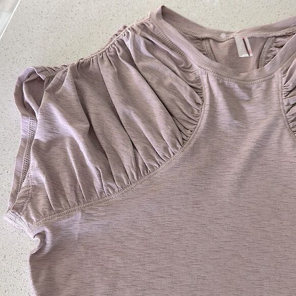 NWOT Free People Tee Activewear Movement Ruched Crew Neck Fitted Short Sleeve XS - Picture 10 of 10